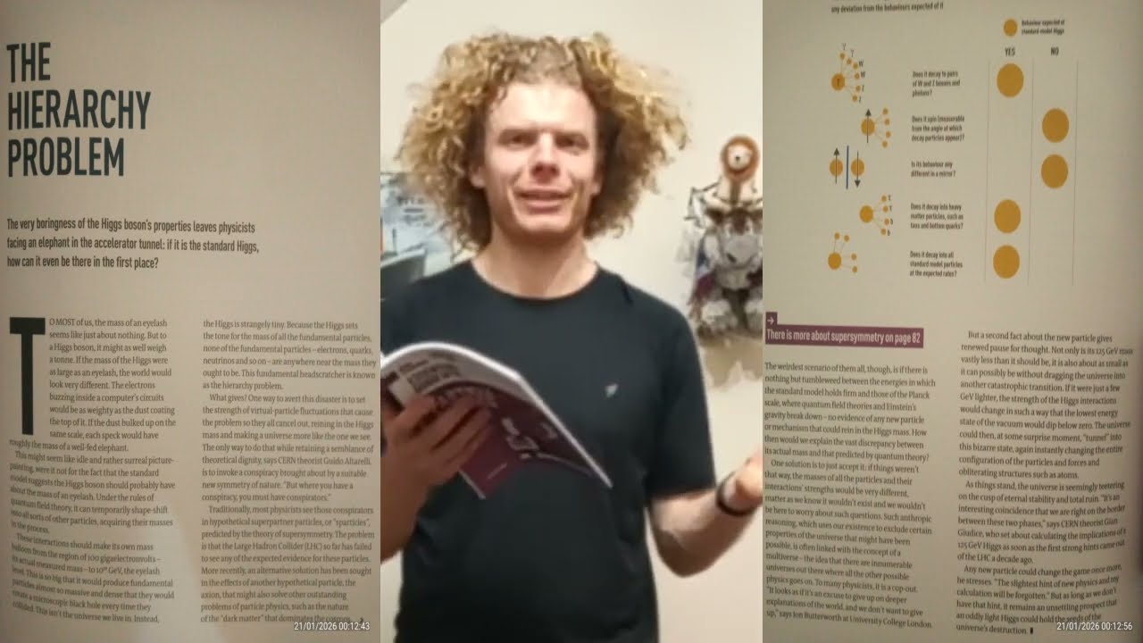 Particle Physics Part 58, The Hierarchy Problem, and Standing Yoga, Reg. WJZJCCRZ