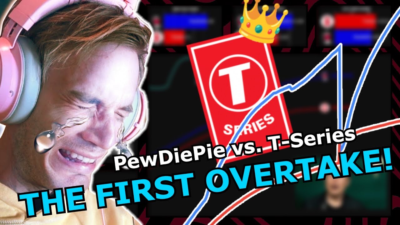 PewDiePie vs. T-Series : The First Overtake, Every Minute