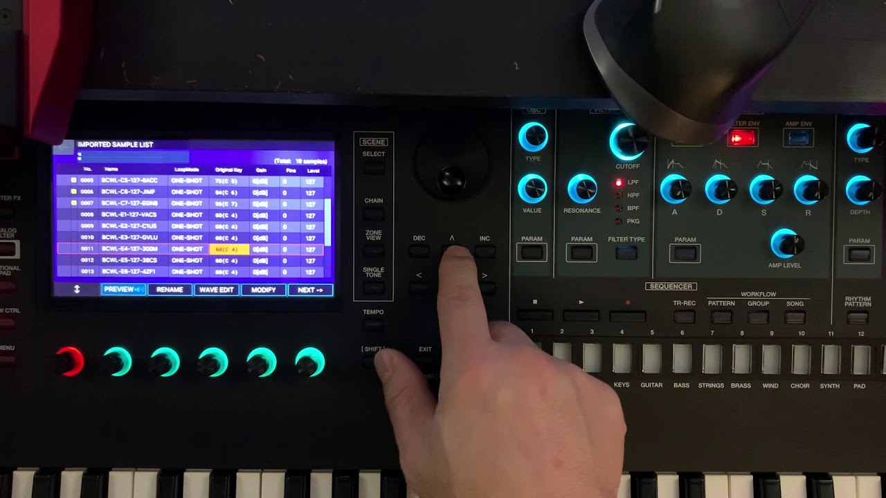 Roland Fantom. Multi Sample Import