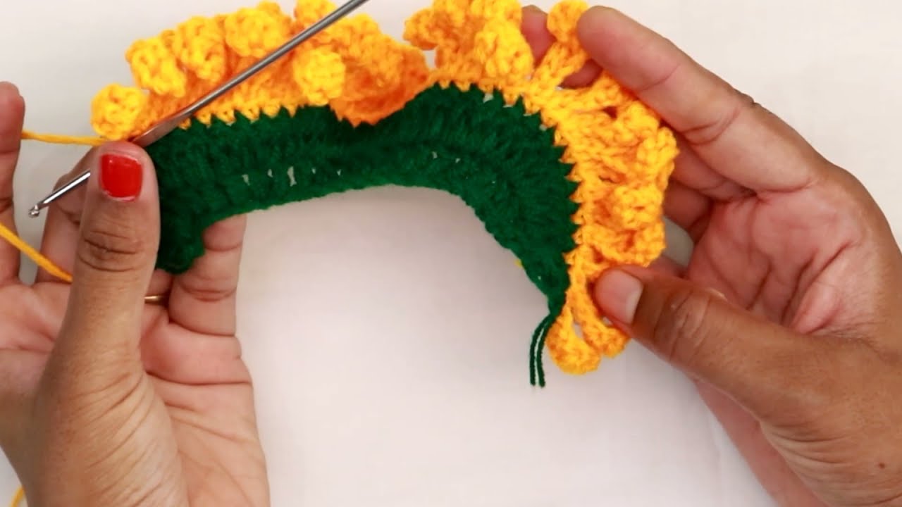 Easy flower design #marigold flower design #crochet flower design #flower