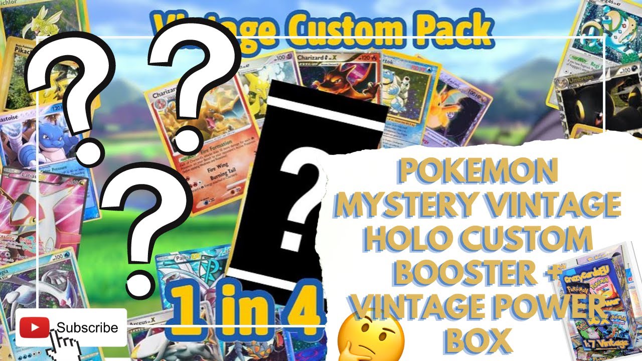 Pokemon Mystery Vintage SPECIAL Holo Custom Booster + Vintage Power Box 🔥