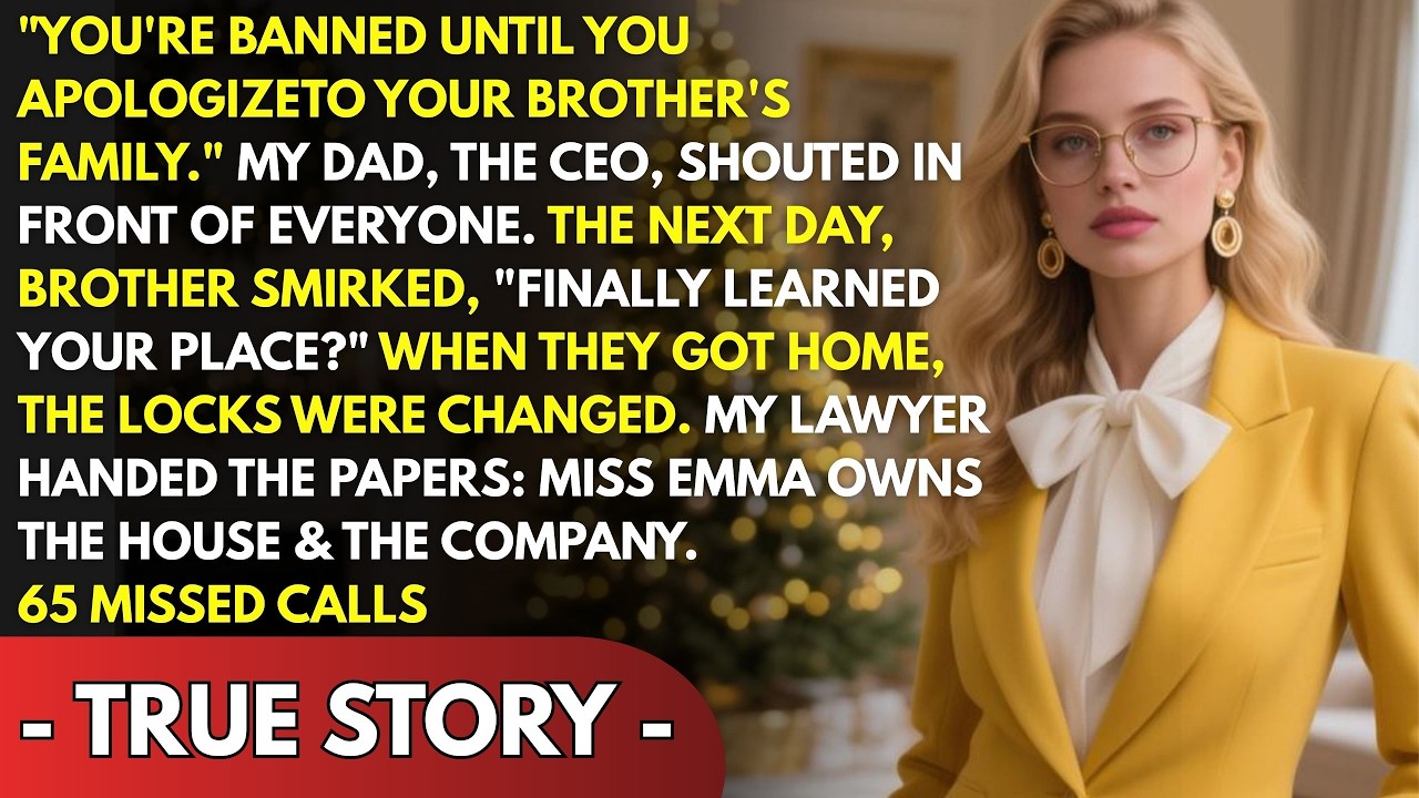 MY FAMILY BANNED ME FROM CHRISTMAS UNTIL I APOLOGIZED — THEN DAD FROZE  I OWN HIS HOUSE, COMPANY