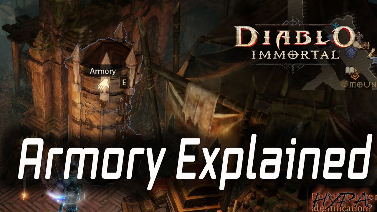 Diablo Immortal — Руководство по использованию Оружейной, включая использование Оружейной на поля...