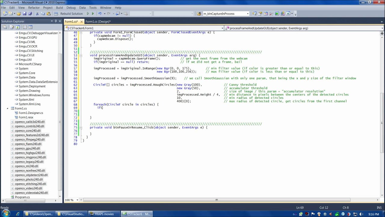 OpenCV tutorial 5: Emgu CV with C#