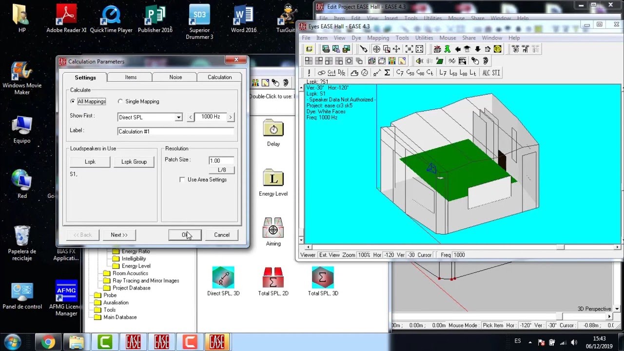 Dise&ntilde;o de Salas en Ease #ingenieria #acustica #sonido - Carlos Tip&aacute;n
