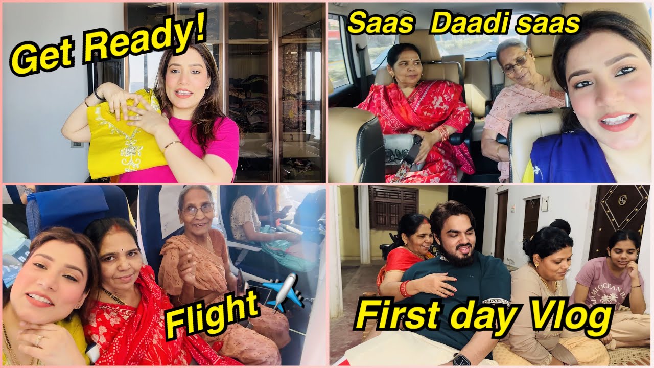 Dadi saas aur saasu maa ko leke nikal gayi✈️ Village Life Begins❣️