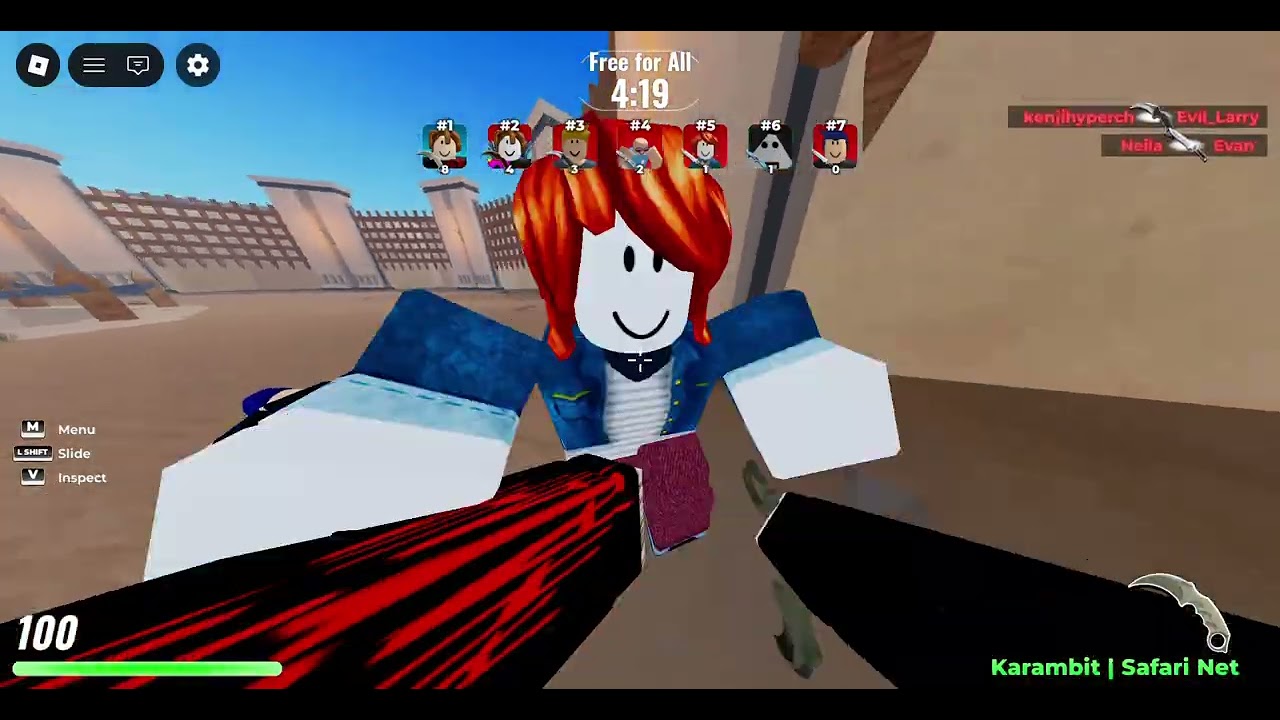 Roblox knife arena part 1(grinding for balisong skin)