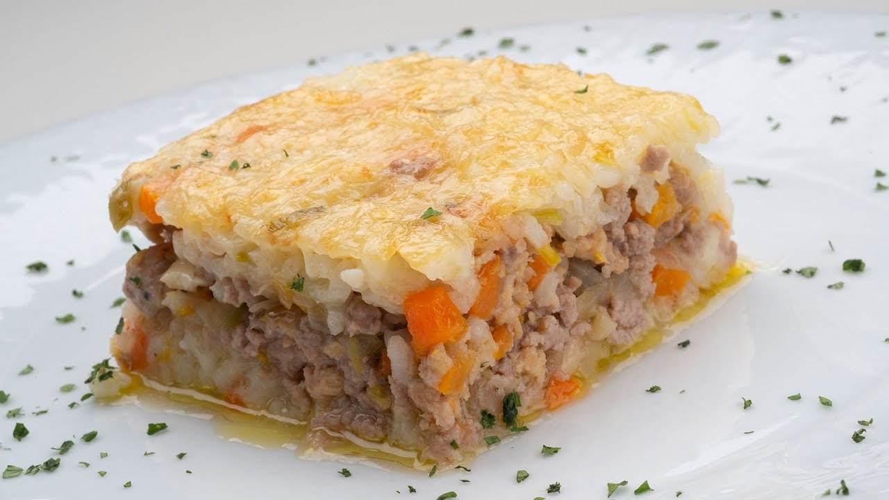Pastel de arroz y carne picada - Karlos Arguiñano
