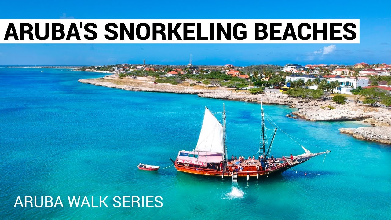 Walking at 4 GREAT BEACHES for snorkeling in ARUBA