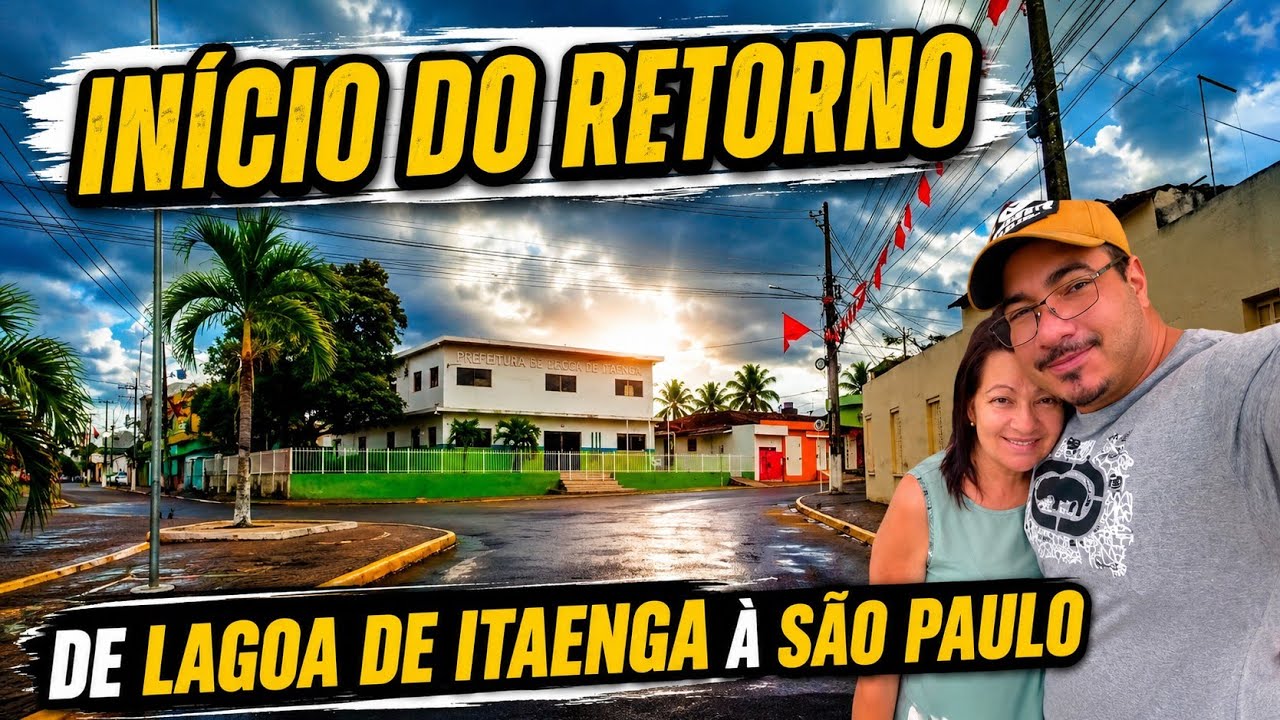 Início do nosso retorno a São Paulo, partindo de Lagoa de Itaenga até São Paulo 