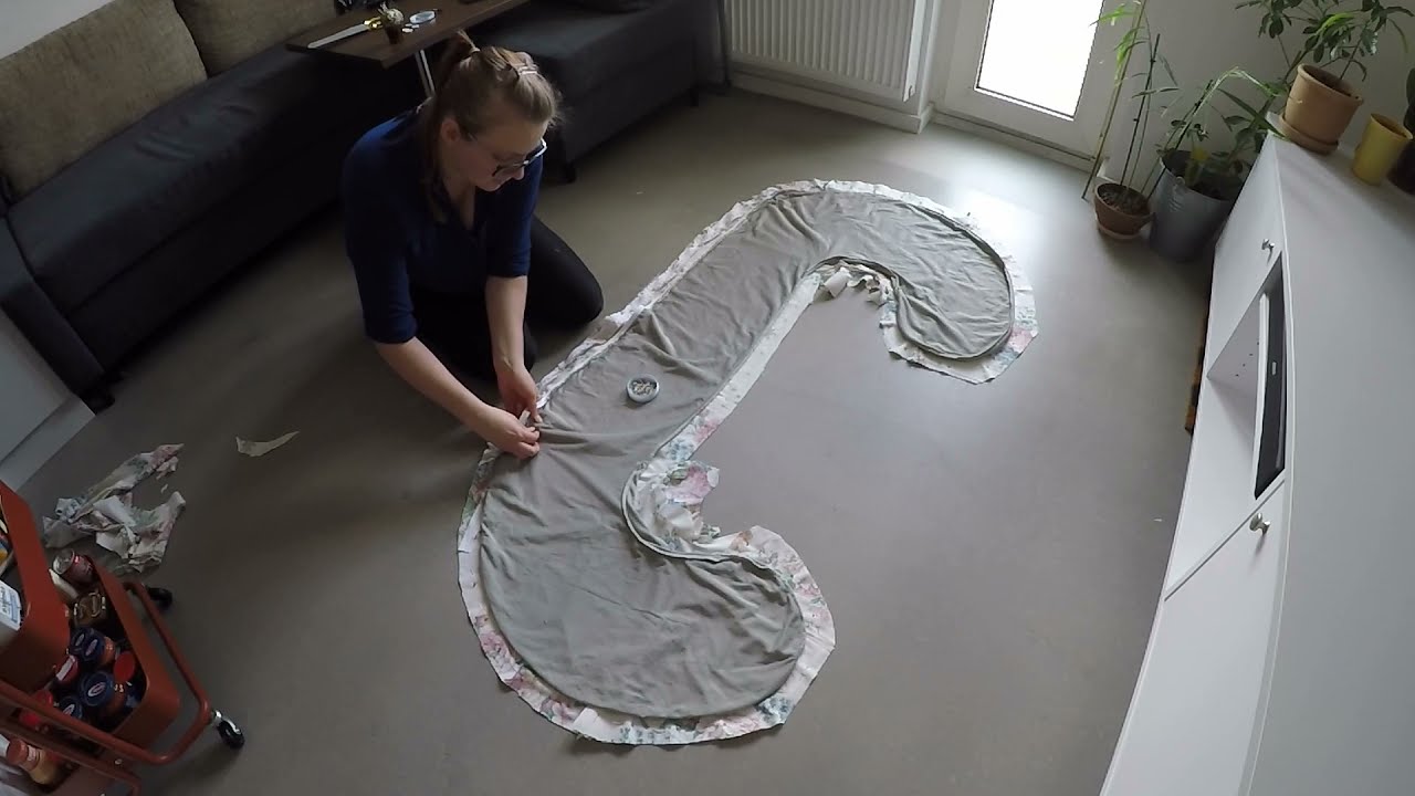 Sew with me - ASMR - C-Shape pillowcase from old sheets | 11min | HerthaMari