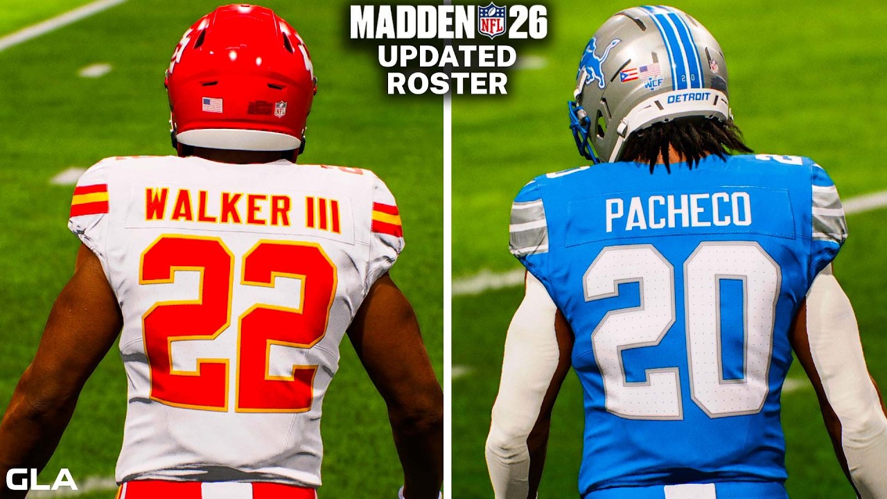 Chiefs vs. Lions | Kenneth Walker, Isiah Pacheco | Free Agency Updated Rosters | Madden NFL 26