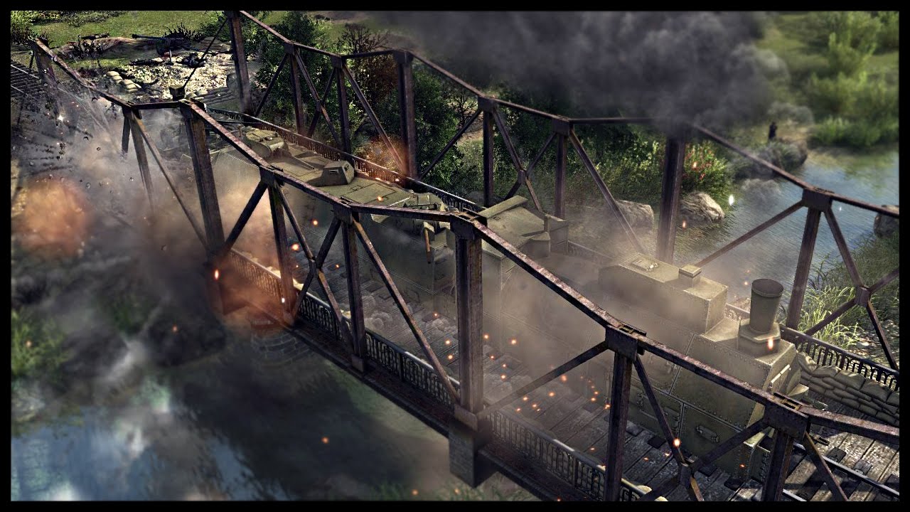 Russian Armored Train Assault - Epic German Bridge Defense | Men of War Assault Squad 2 Mod Gameplay