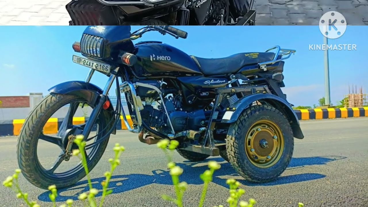 HANDICAPPED🦽🦼 BIKE🚴 SPLENDOR विकलांग की SPLANDOR  गाड़ी हाथ में गियर वाली