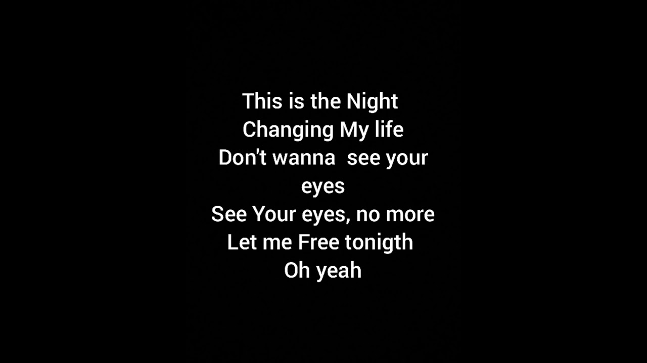 this is the Night   -New System (Extended version)  with  lyrics.