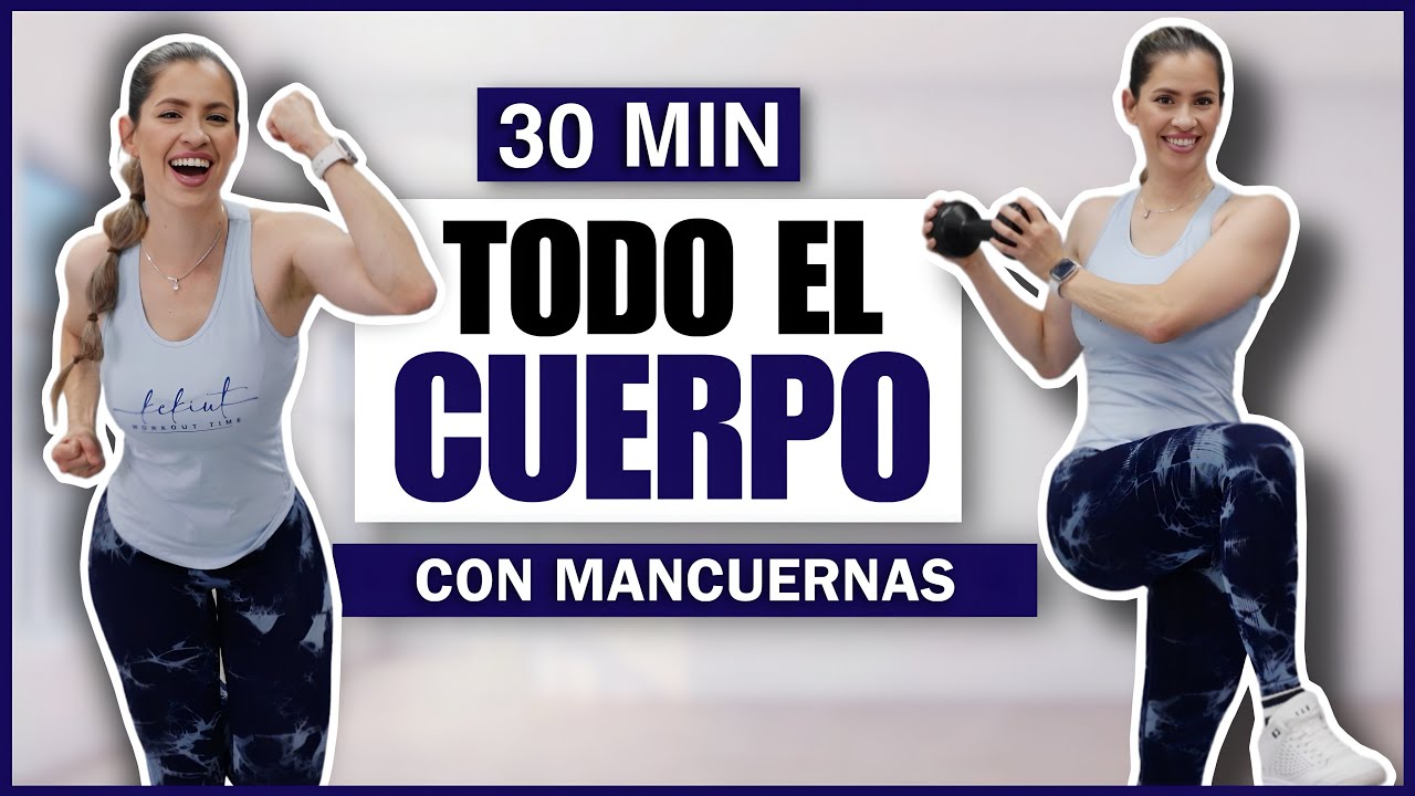 Solo 30 MIN para TONIFICAR TODO tu CUERPO con MANCUERNAS en CASA | NatyGlossGym