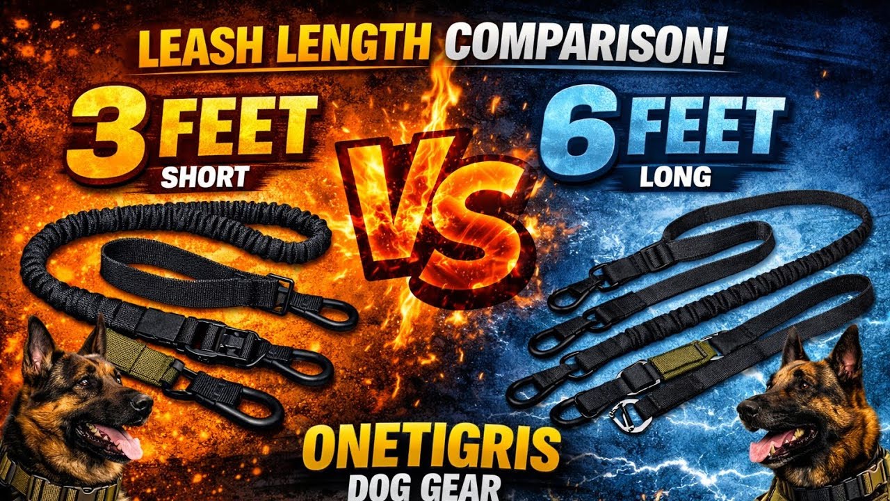 One Tigris K9 Leashes, lengths and differences.