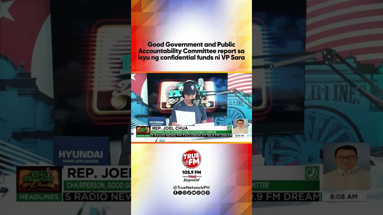 Good Government and Public Accountability Committee report sa isyu ng confidential funds ni VP Sara