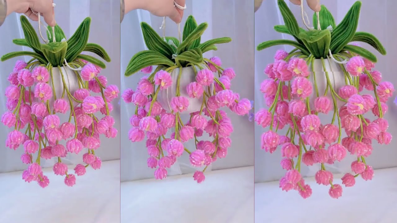 Diy lily of the valley | handmade diy pipe cleaner flowers | lily of the valley making tutorial