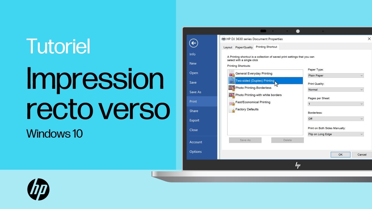 Impression recto verso avec des imprimantes HP sous Windows | HP Support