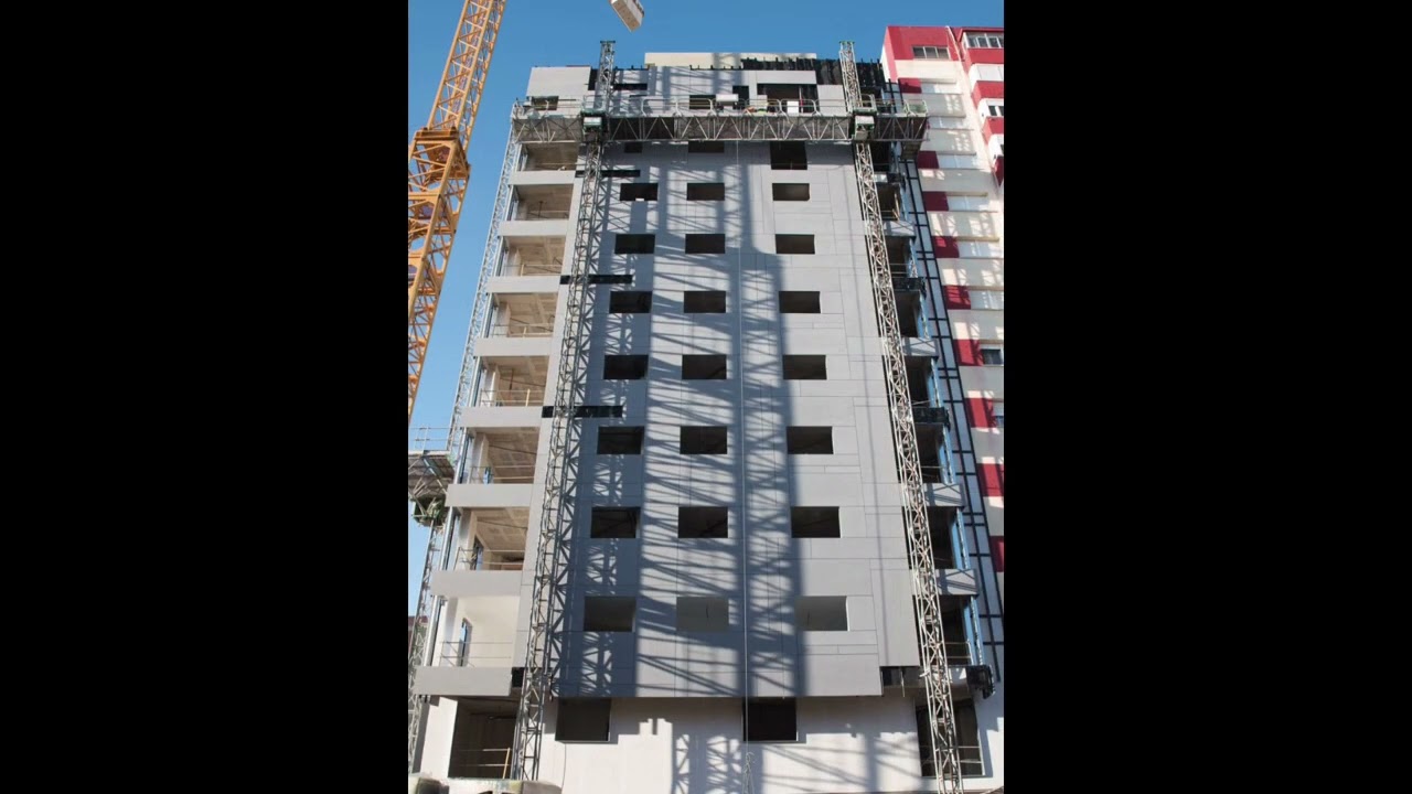 Sistema de cerramiento de fachada con Promat Hydropanel  DCW4 Edificio de viviendas en Cádiz