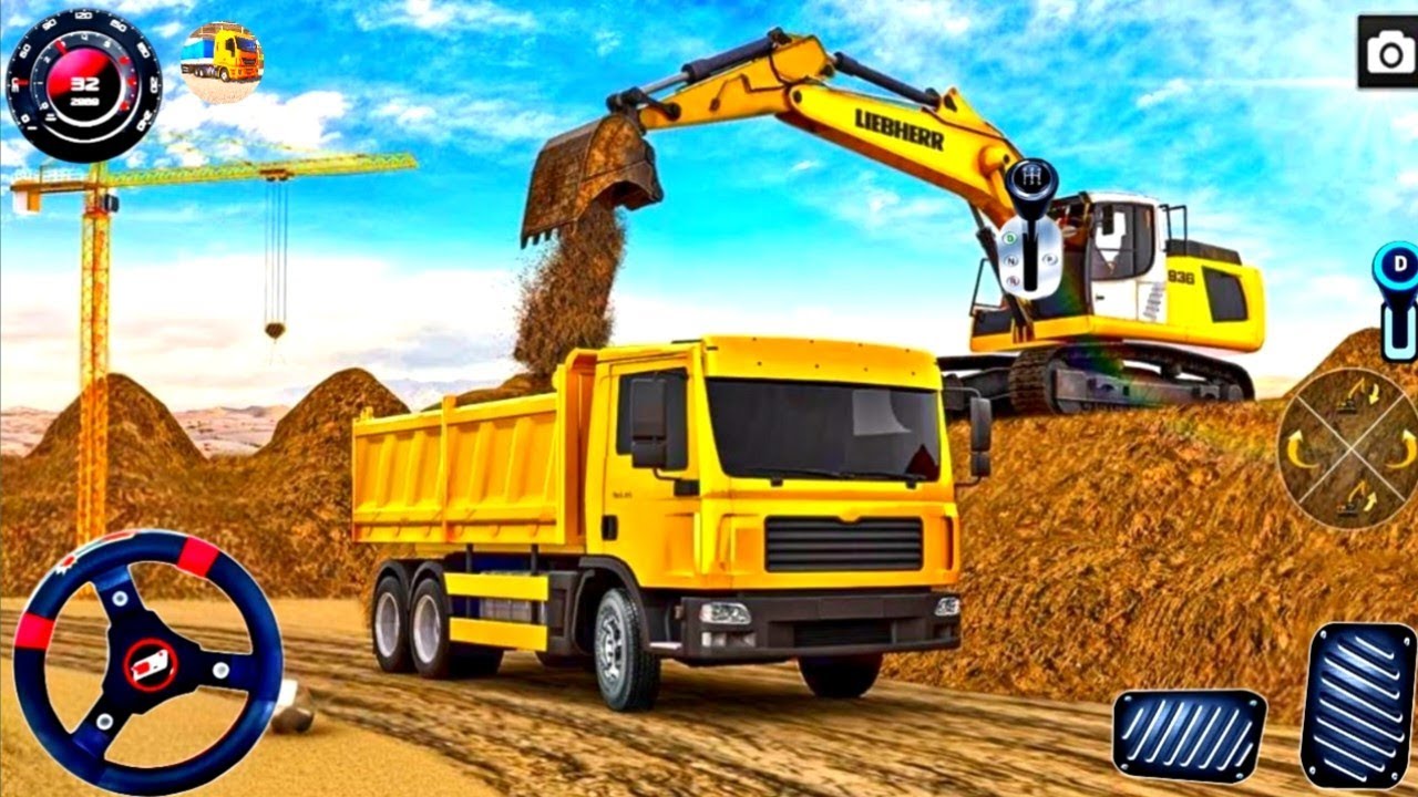 Truck Tronton Panjang Angkut Pasir Kontruksi Jalan - Mobil Balap Simulator Android Gameplay