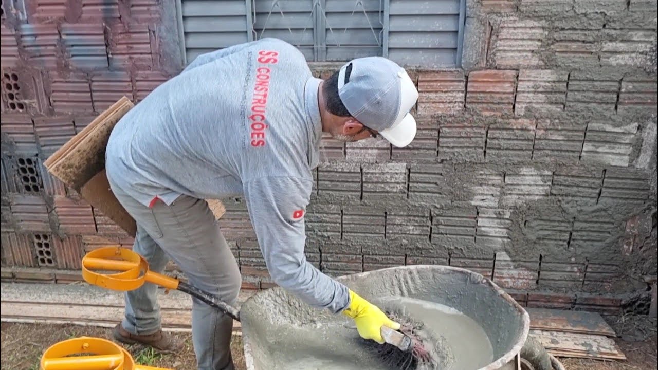 Como CHAPISCAR a Parede Da Sua CONSTRUÇÃO