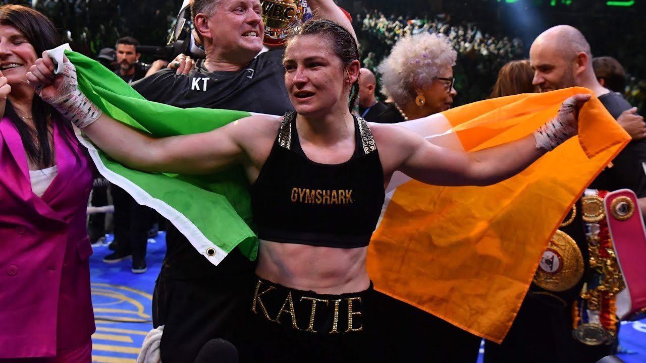 Katie Taylor entrance Wembley arena
