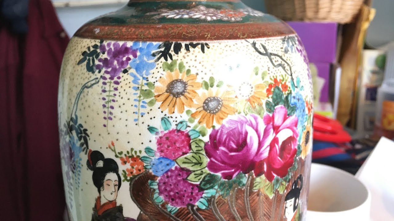 Unboxing Antique Japanese Satsuma KINKOZAN  Fine Example (Covid-free)