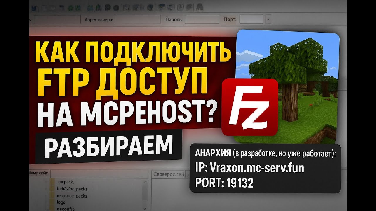 КАК ПОДКЛЮЧИТЬ FTP ДОСТУП НА mcpehost? РАЗБИРАЕМ