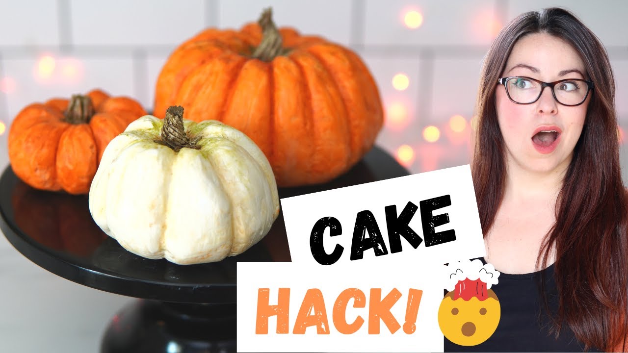 SUPER EASY Pumpkin Cake Hack (no fondant!)