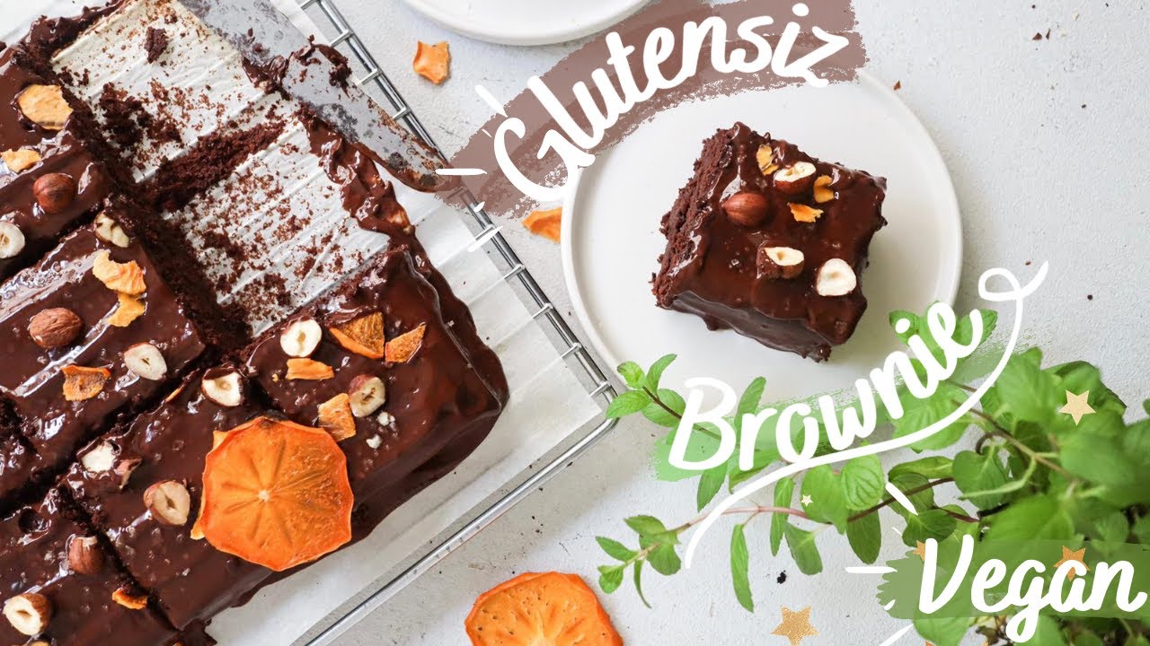 Çikolata Soslu Glutensiz Vegan Brownie