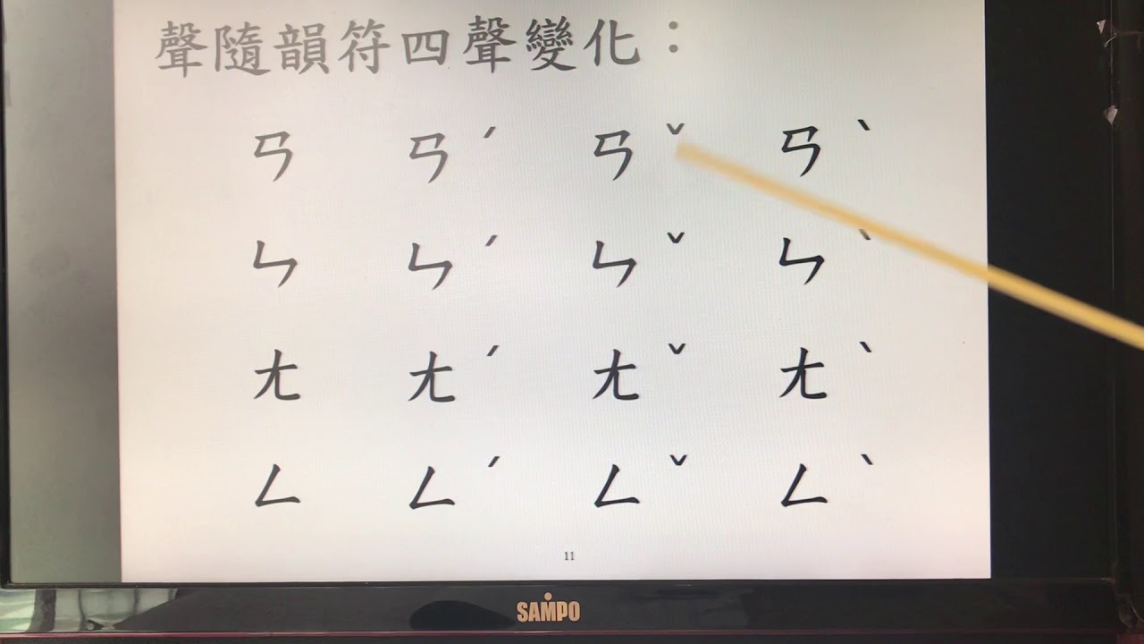 注音符號四聲-聲隨韻符