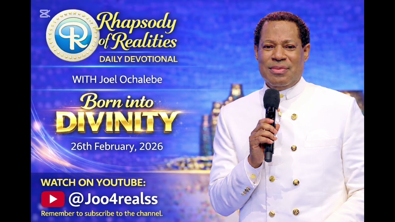 BORN INTO DIVINITY/ Rhapsody Of Realities Daily Devotional/ 26th February, 2026