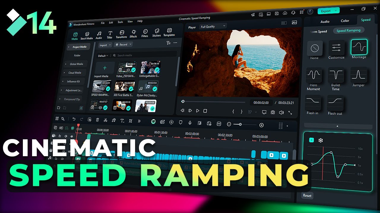 How to Create Cinematic Speed Ramping in Filmora 14: Complete Tutorial