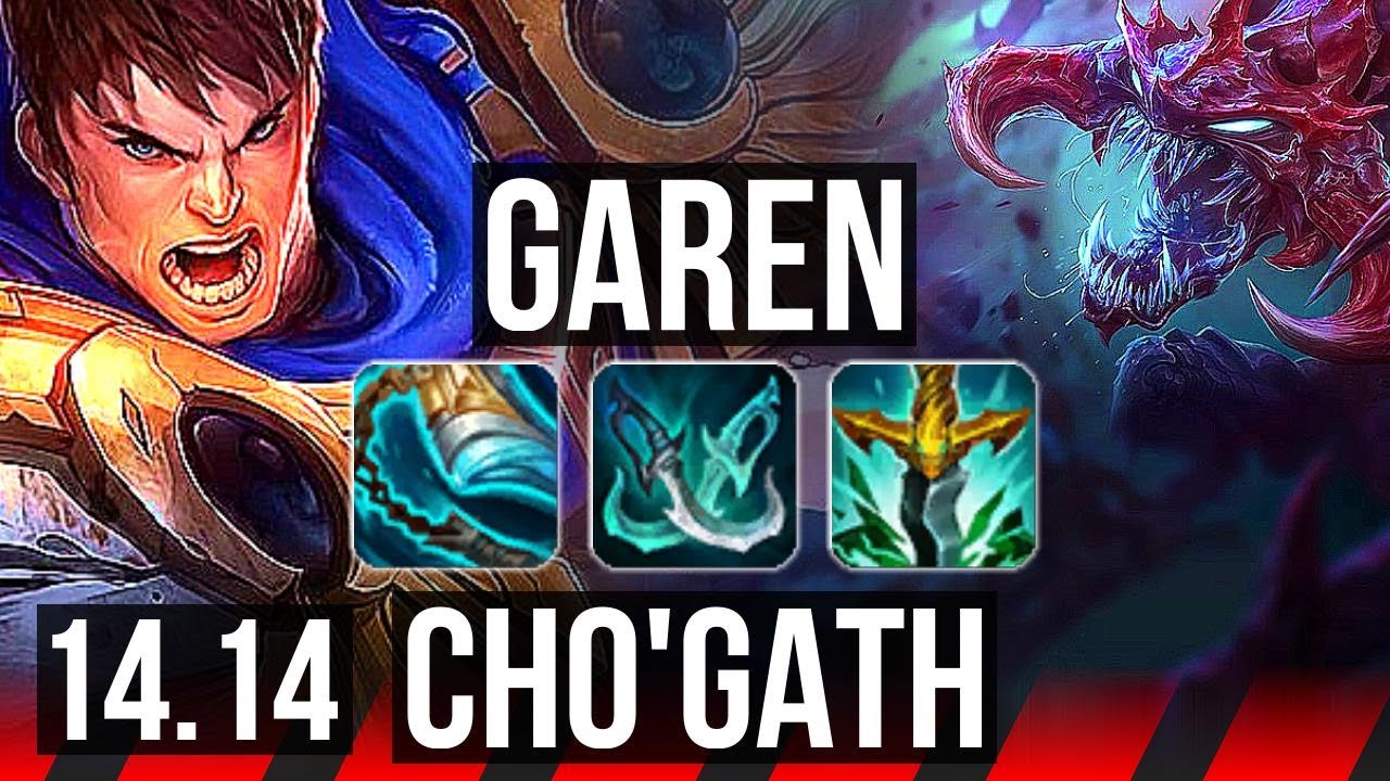 GAREN vs CHO'GATH (TOP) | 8/1/5, Legendary, 700+ games | VN Master | 14.14