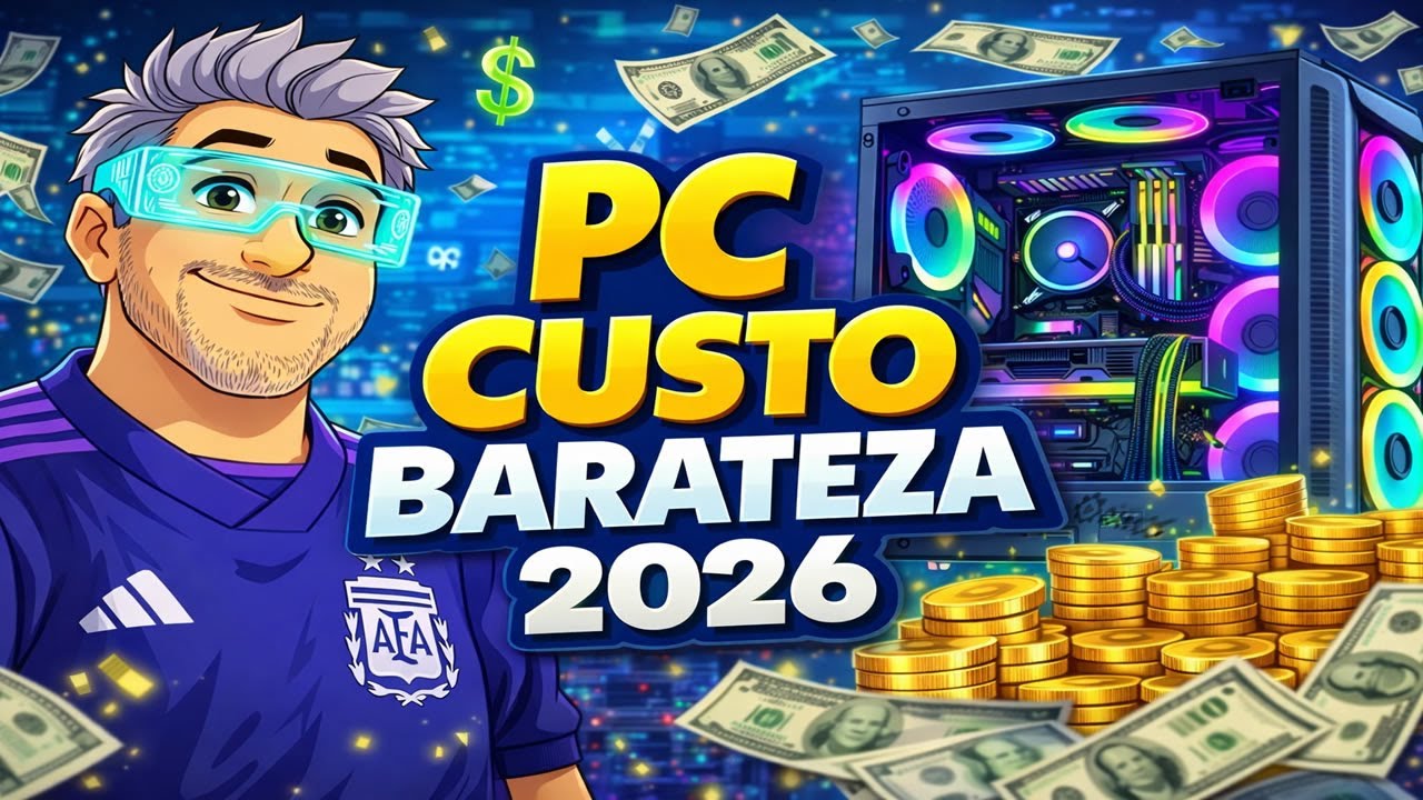 Montando PC BARATO 2026 para Trabalho e Jogos Leves sem abrir mão de Qualidade !!!