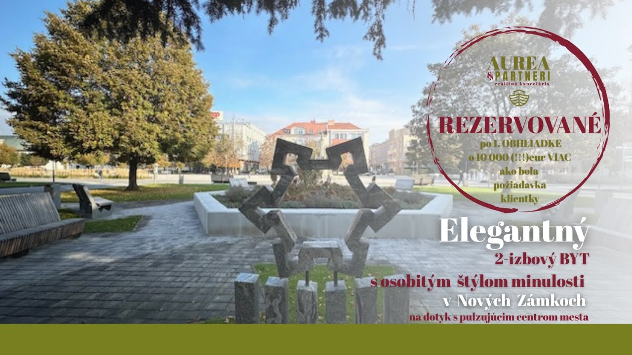 PREDANÉ Nadštandardne veľký 2-izbový byt v centre mesta Nové Zámky