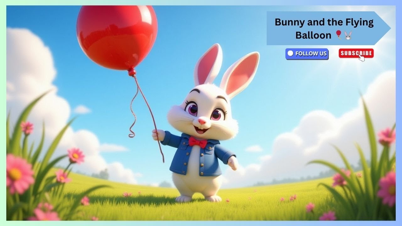 Bunny and the Flying Balloon 🎈🐰 | Cute English Story for Kids | Bedtime Story