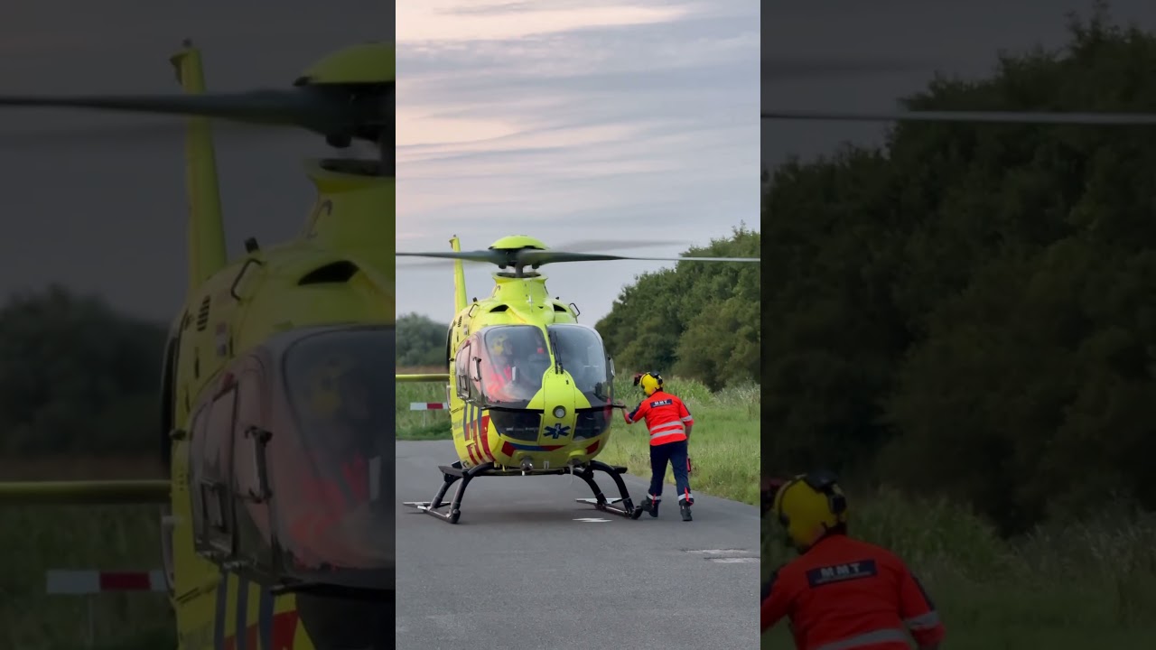 Lifeliner 4 PH-DOC vertrekt uit Drachten #lifeliner4 #helicopter