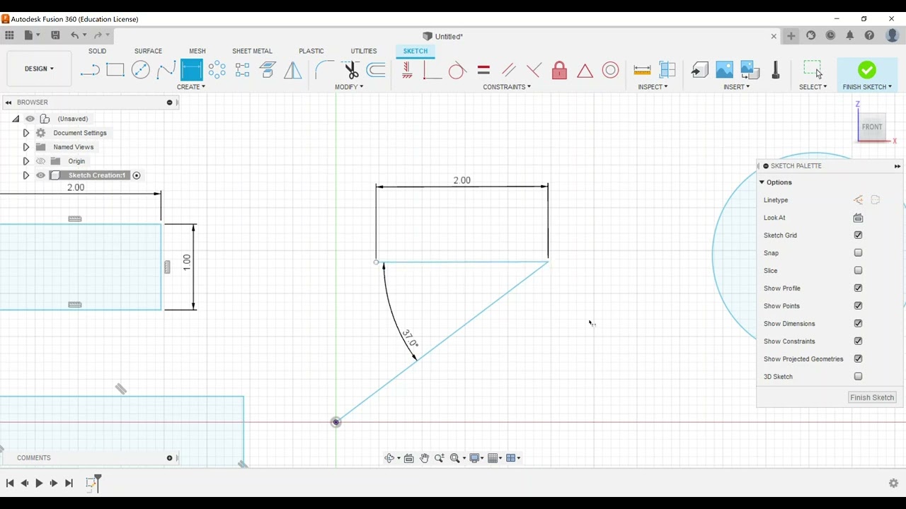 Sketching - Create Dimensions