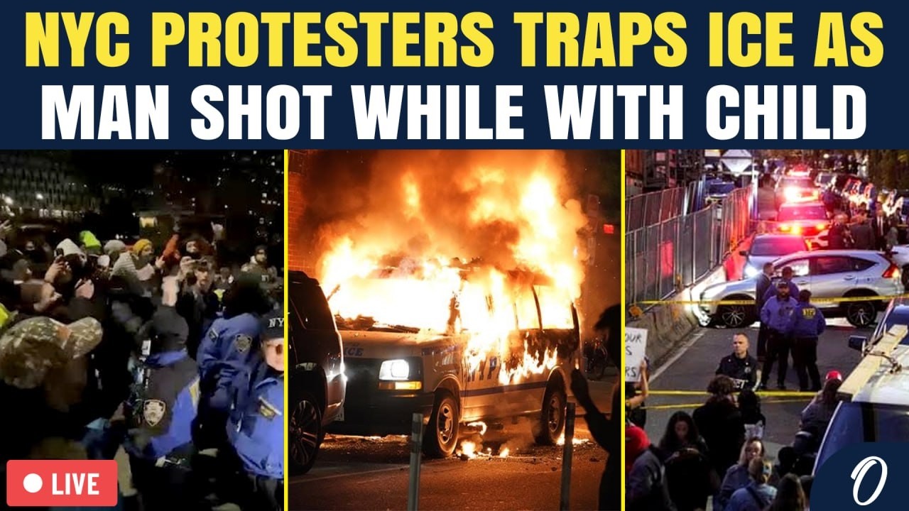 NYC ICE PROTEST LIVE: Protesters BANG on Police Cars After ICE Shoots Man With 5 Year Old Inside