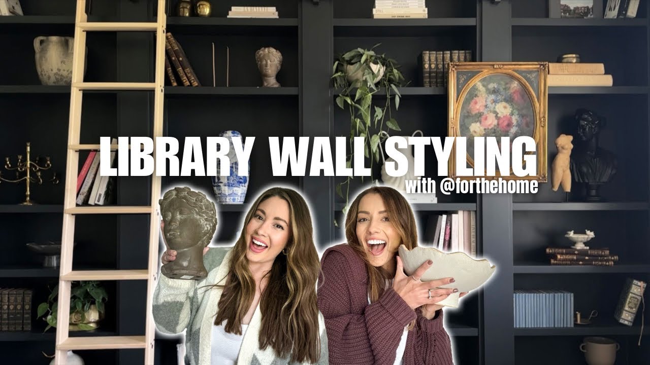 DIY IKEA BILLY BOOKCASE LIBRARY WALL: Styling my Built-In Bookshelves with @_forthehome