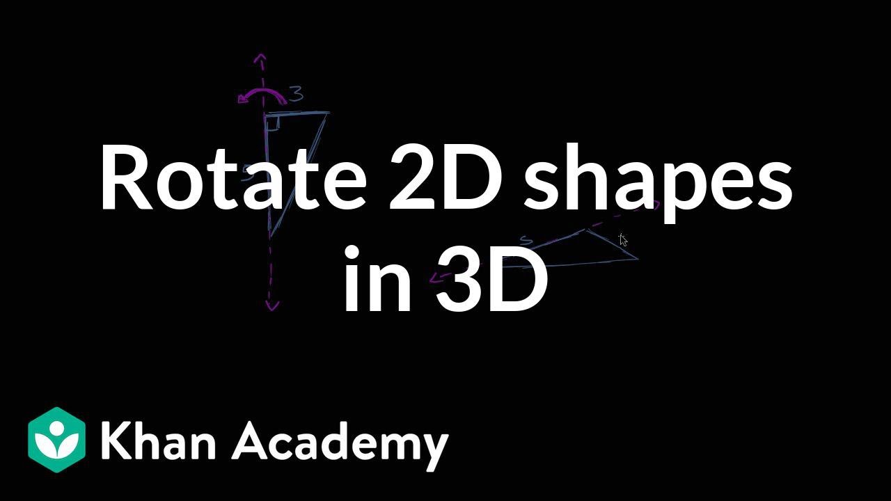 Rotating 2D shapes in 3D | Perimeter, area, and volume | Geometry | Khan Academy