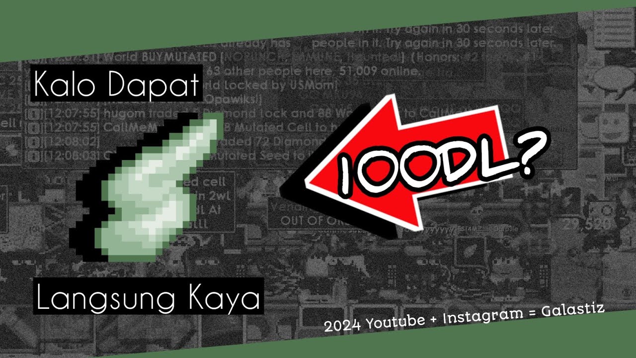 TOP 1 Barang Trading Skrng | Bot Profit Ratusan BGL Mutated Cell & Mutated Seed Growtopia Indonesia