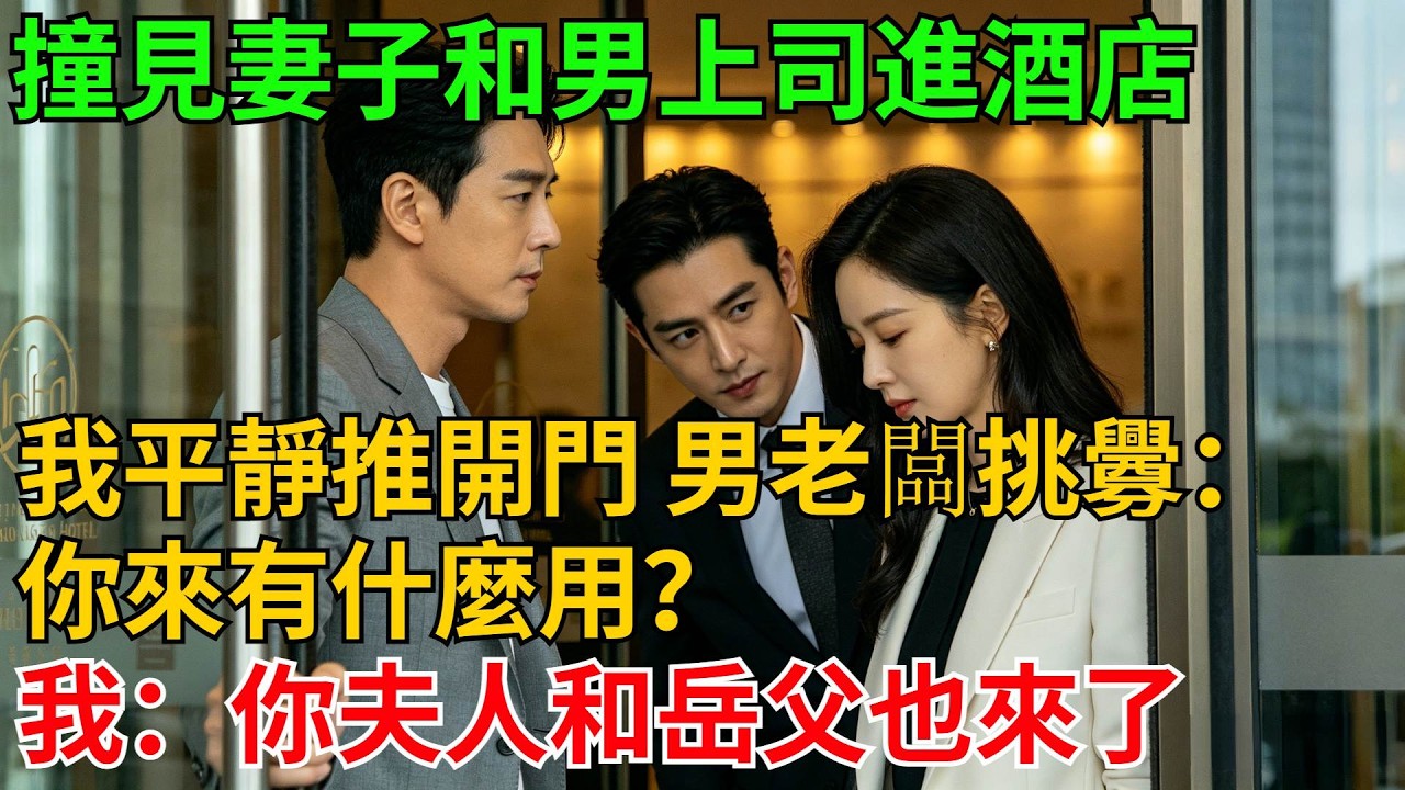 撞見妻子和男上司進酒店，我平靜推開門，男老闆挑釁：你來有什麼用？我：不僅我來了，你夫人和岳父也來了【反轉情緣】#婚姻反转#冷静复仇#情感故事#夫妻#都市情感#职场情缘#短篇故事