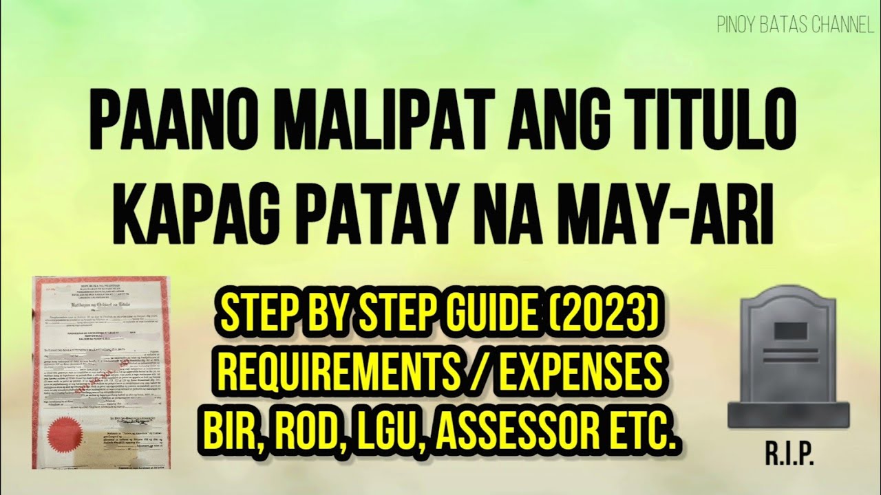 Step by Step guide How to Transfer Title From Deceased Owner to Legal Heirs