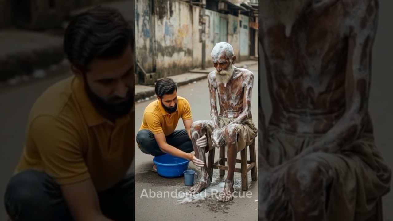 65 years old Abandoned Indian Old Man Rescued and Given a New Life #shortsfeed #short #kindness