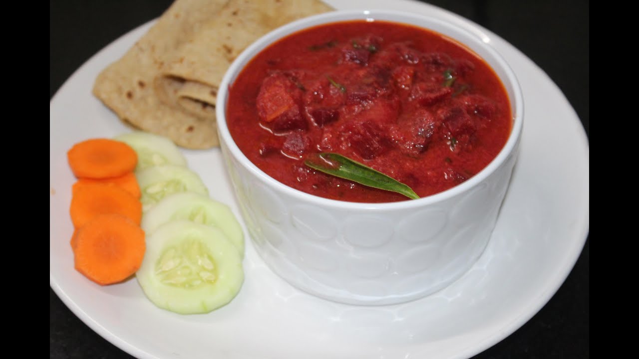 ചപ്പാത്തിക്ക് കഴിക്കാൻ അടിപൊളി കുറുമ / Beetroot Kurma | Side dish for Chapathi