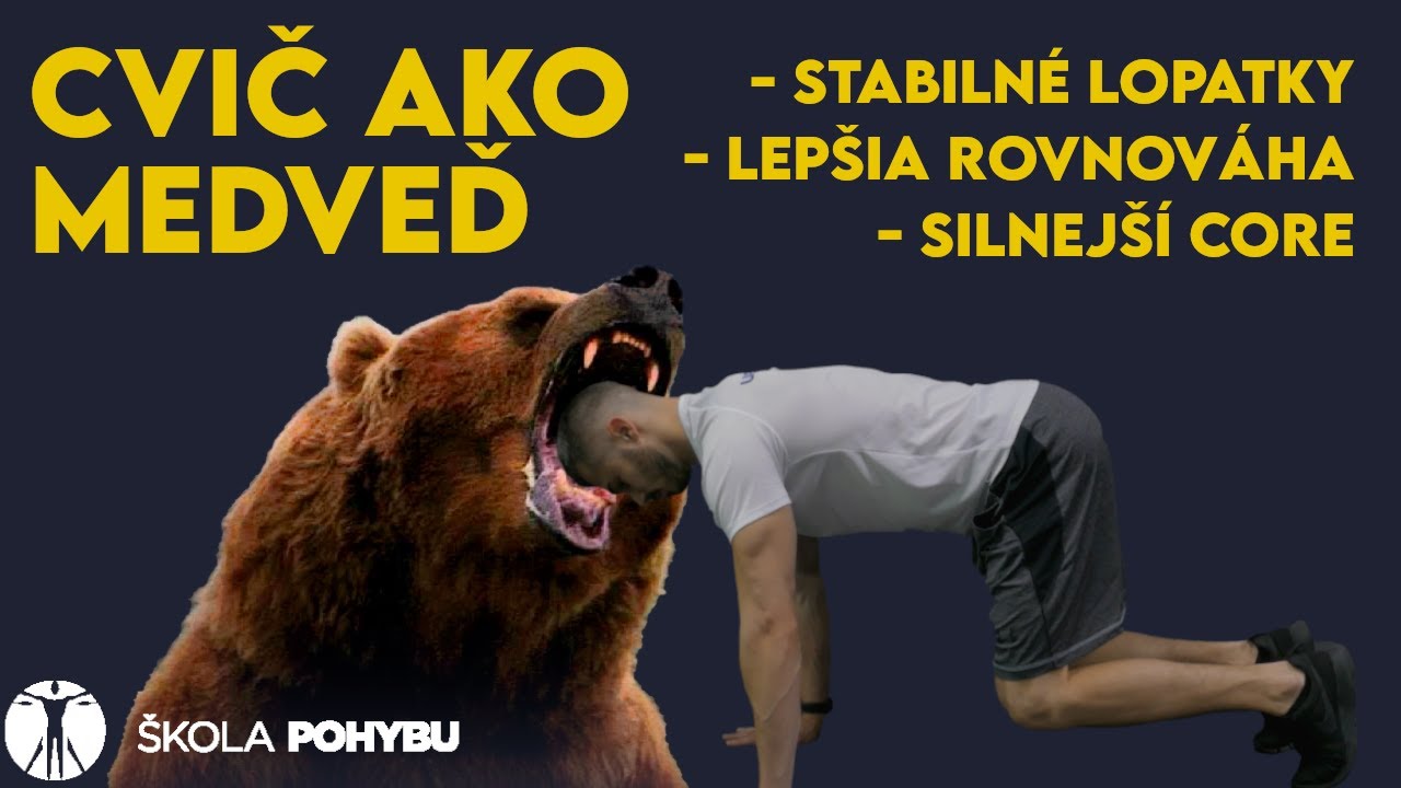 Pozícia medveďa | Lepšia stabilita lopatiek, rovnováha a silnejší core
